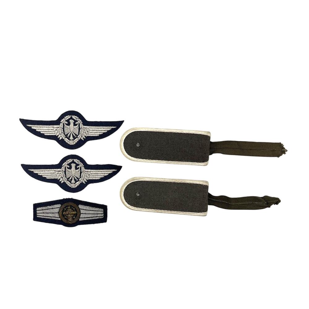 Mixed Lot of German Air Force Embroidered Cloth Patch Badge DDR Shoulder Boards